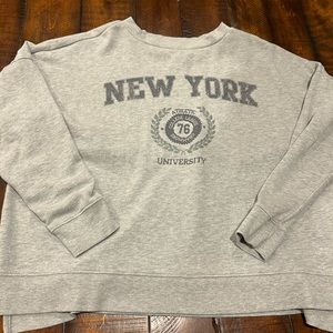 Small Grey New York Colsie Crewneck